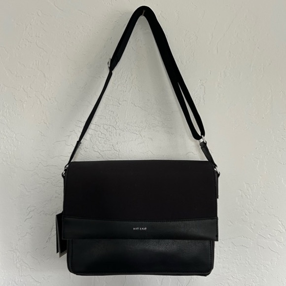 NWT Anton Vegan Canvas Messenger Bag - Picture 1 of 5